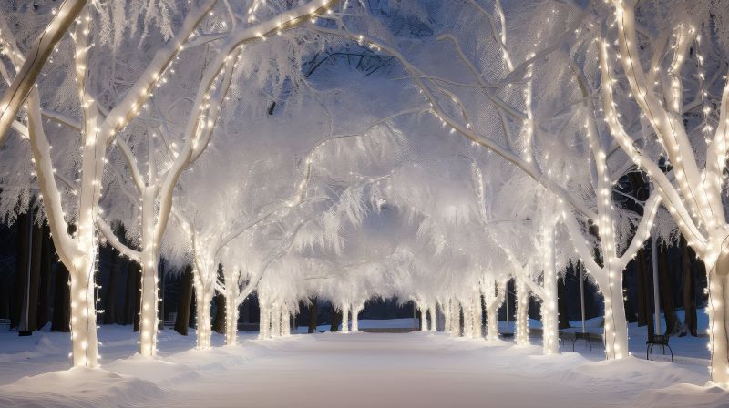 Christmas Lights Hanging in Overland Park, KS
