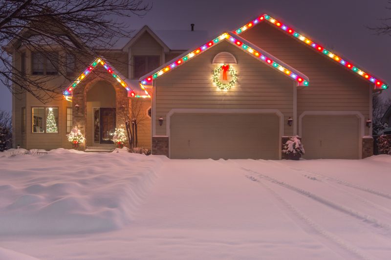 Holiday Lights Hanging in Roswell, GA