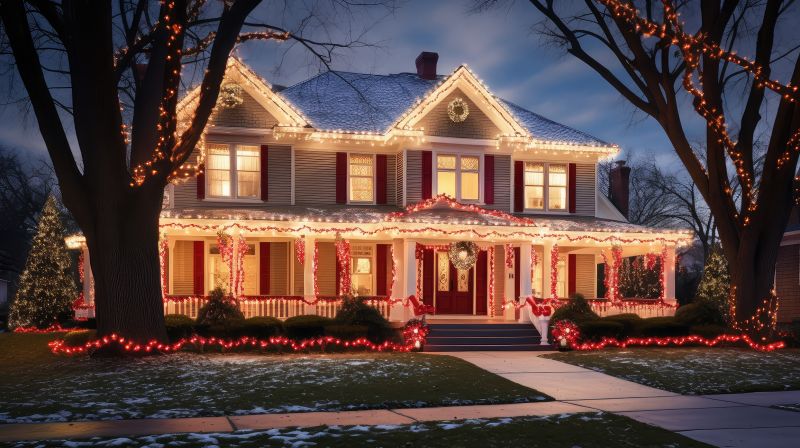 Holiday Lights Hanging in Kansas City, MO