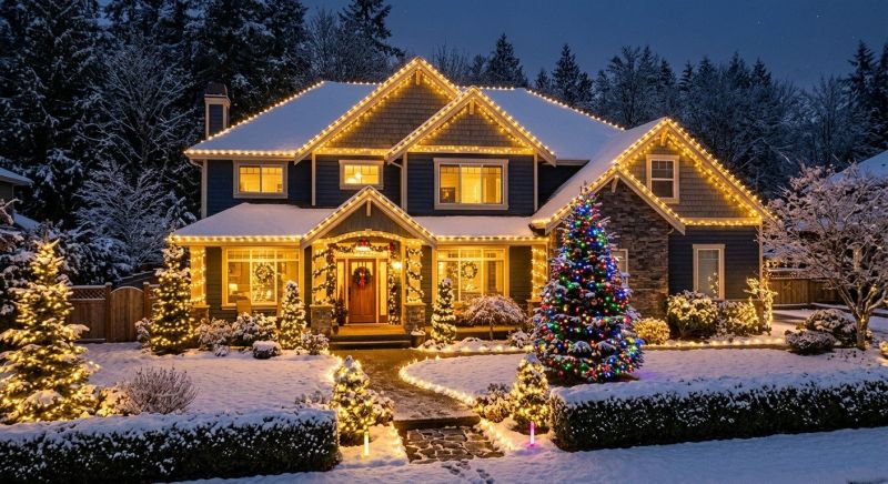 Seasonal Lights Installation in Roswell, GA